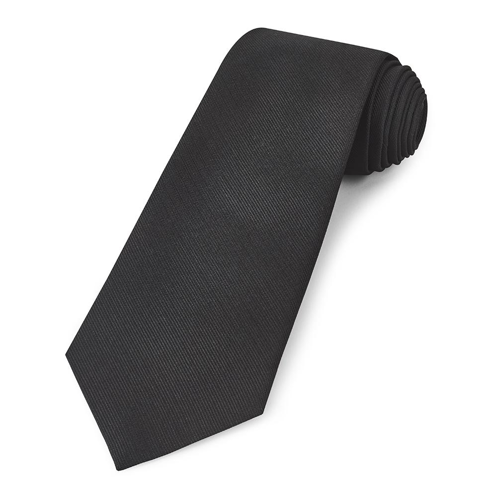 Black Silk Reppe Tie Neckwear Benson And Clegg 